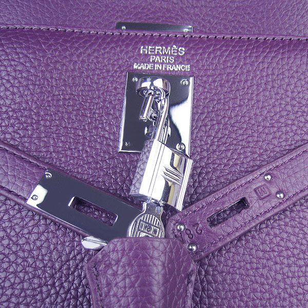 High Quality Hermes Kelly 35cm Togo Leather Bag Purple 6308